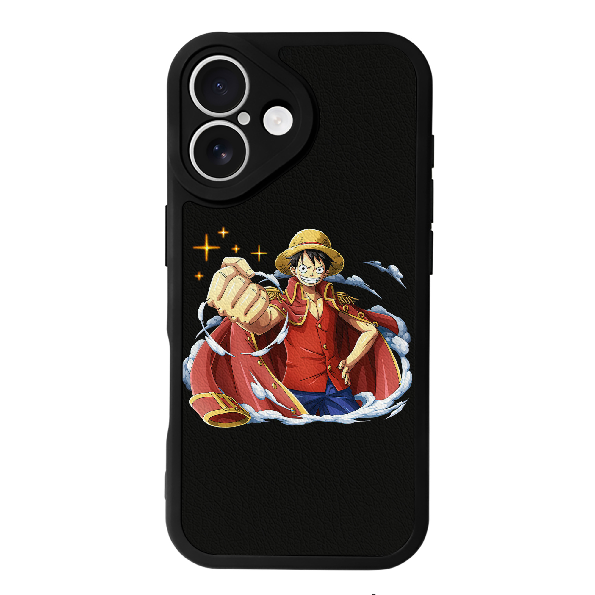 （画像用） ワンピース モンキー・D・ルフィ ONE PIECE Monkey D. Luffy 【iPhone 16シリーズ対応】シリコンスマホケース（レザー調） 材質：シリコン